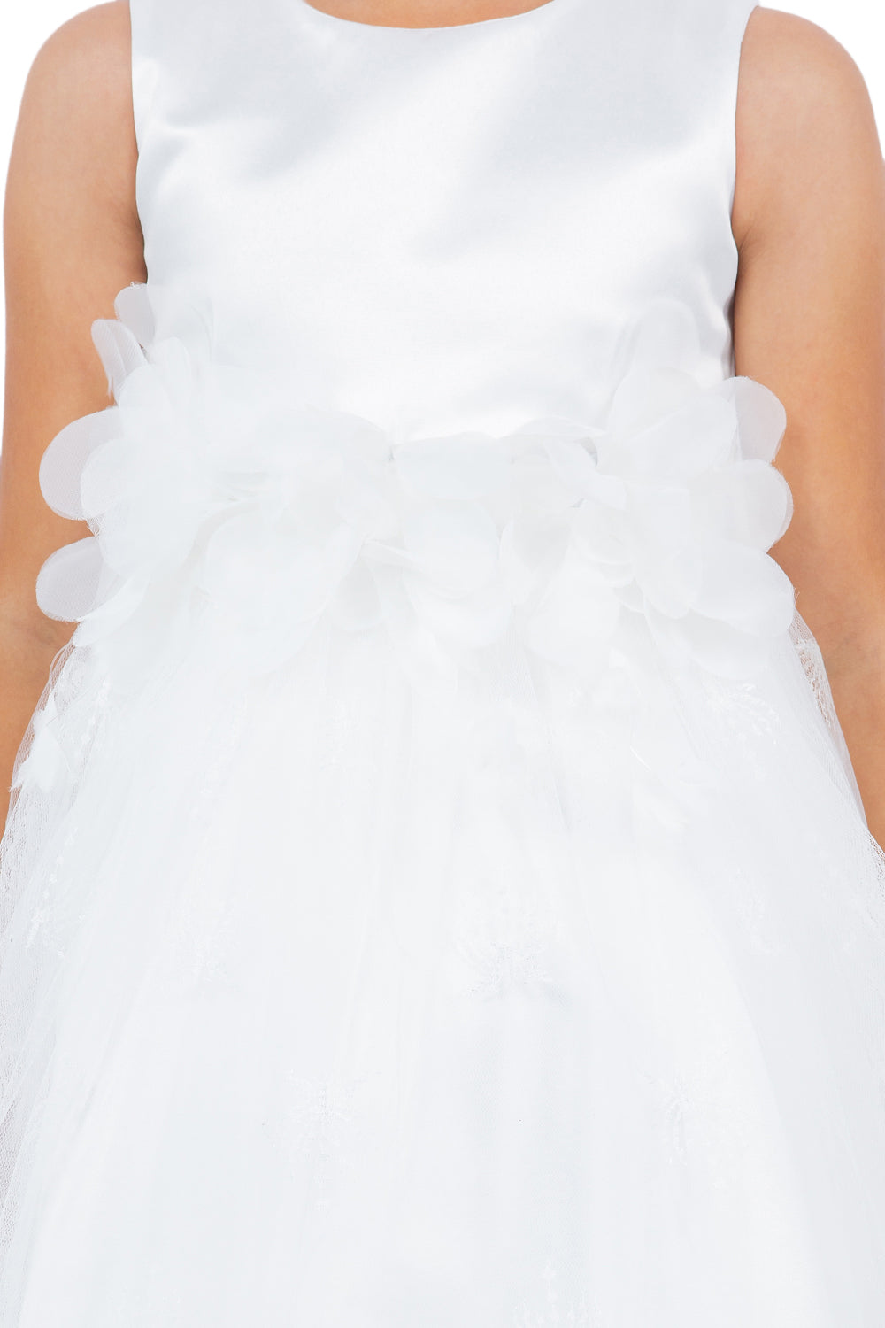 Embroidery Lace Sleeveless Flower Girl Dress by Cinderella Couture USA AS9135
