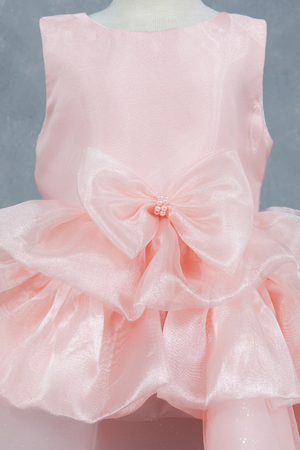 Layers Ruffled Classic Boat Neckline Girl Communion Dress by Cinderella Couture USA AS9174B