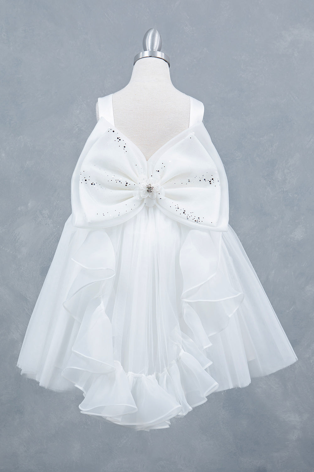 Sequins Layered Tulle A-Line Girl Communion Dress by Cinderella Couture USA AS9178