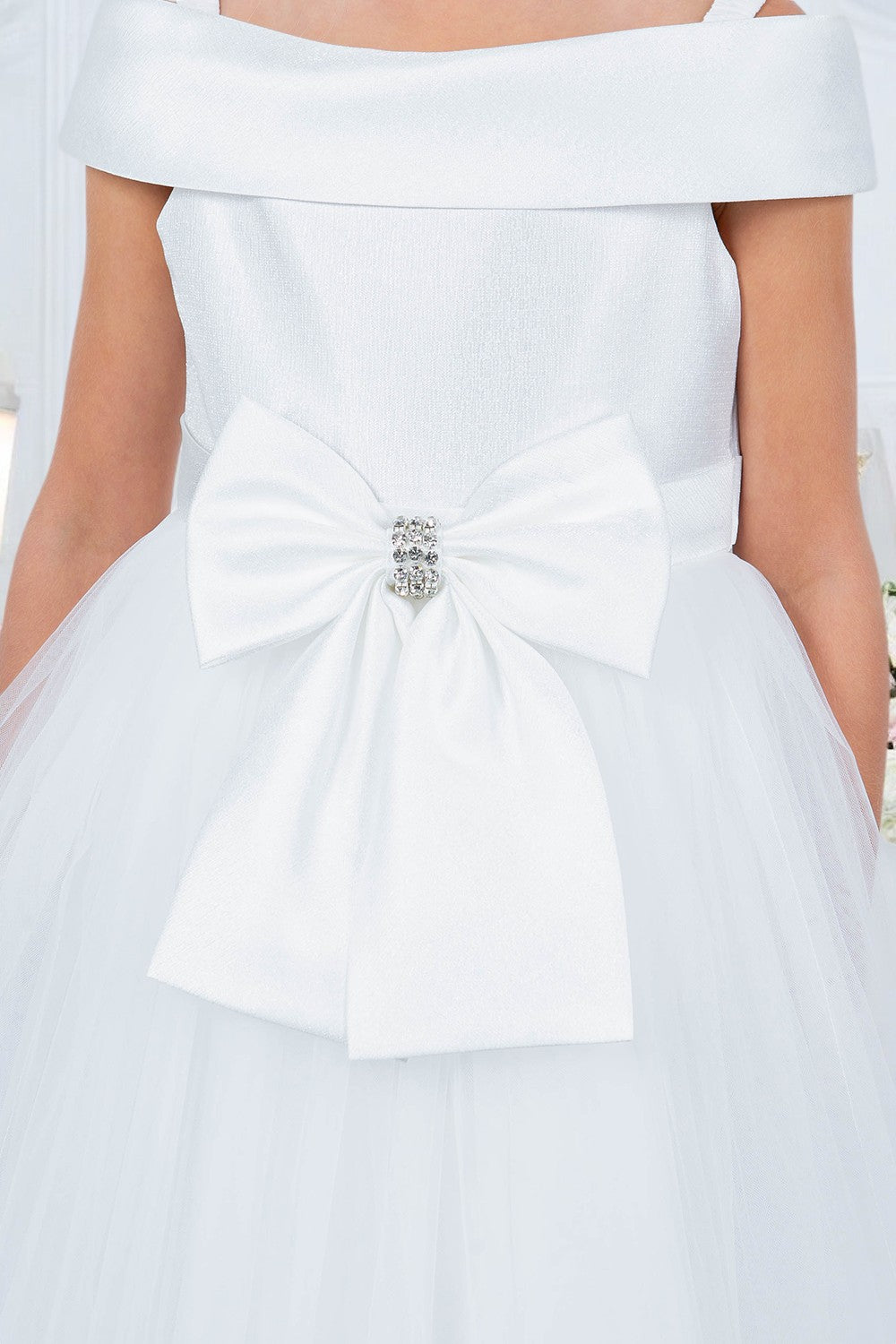 Adorable Off The Shoulder Neckline Girl Communion Dress by Cinderella Couture USA AS9200