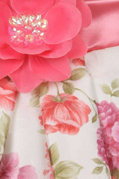 Jaquard Print Girl Party Dress by Cinderella Couture USA ASME732