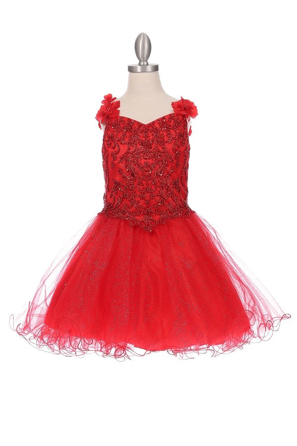 Floral Lace Tulle Girl Party Dress by Cinderella Couture USA AS5130