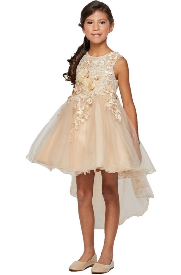 Floral Tulle Girl Party Dress by Cinderella Couture USA 9038