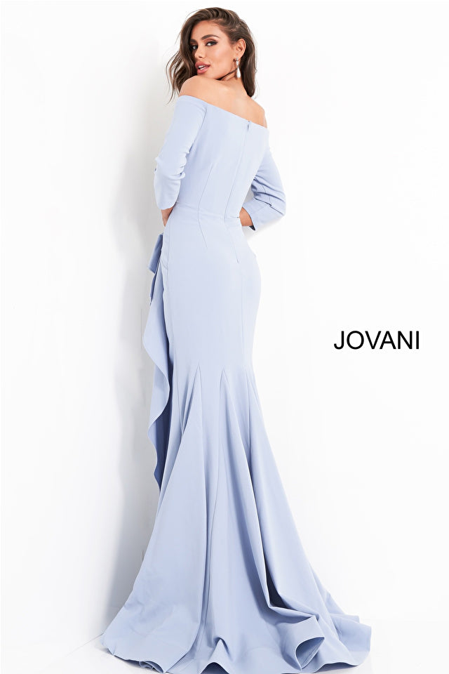 Jovani 00446 Sheath Off The Shoulder Ruched Evening Dress - Special Occasion/Curves