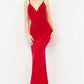 Jovani 00512 Fitted V-Neckline Spaghetti Straps Gown - Special Occasion