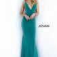 Jovani 00512 Fitted V-Neckline Spaghetti Straps Gown - Special Occasion