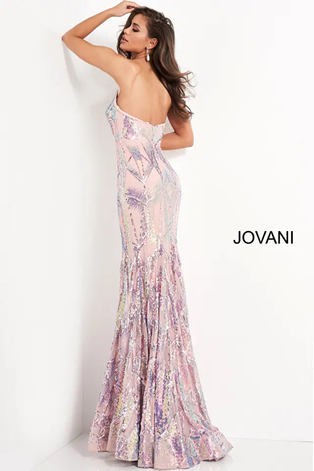 Jovani 05100 Embellished Strapless Sequin Dress - Special Occasion/Curves