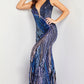 Jovani 05103 Embellished Plunging Neckline Prom Dress - Special Occasion/Curves