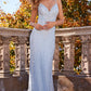 Jovani 05752 Spaghetti Strap V-Neckline Gown - Special Occasion/Curves