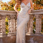 Jovani 05752 Spaghetti Strap V-Neckline Gown - Special Occasion/Curves