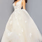 Jovani 06286 Floral Illusion Bodice Long Ballgown - Special Occasion/Curves