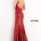 Jovani 06426 Floral Appliques Sequin High Slit Dress - Special Occasion/Curves