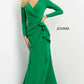 Jovani 06995 Long Sleeve Mermaid Crepe Gown - Special Occasion/Curves