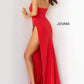 Jovani 07138 Strapless V-Neckline Leg Slit Gown - Special Occasion