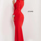 Jovani 07320 Long Sleeve Plunging Neck Sheath Dress - Special Occasion/Curves