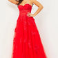 Jovani 07901 Lace Appliques Strapless Prom Gown - Special Occasion/Curves