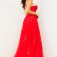 Jovani 07901 Lace Appliques Strapless Prom Gown - Special Occasion/Curves