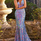 Jovani 08099 Sequin V-Neckline Mermaid Dress - Special Occasion/Curves