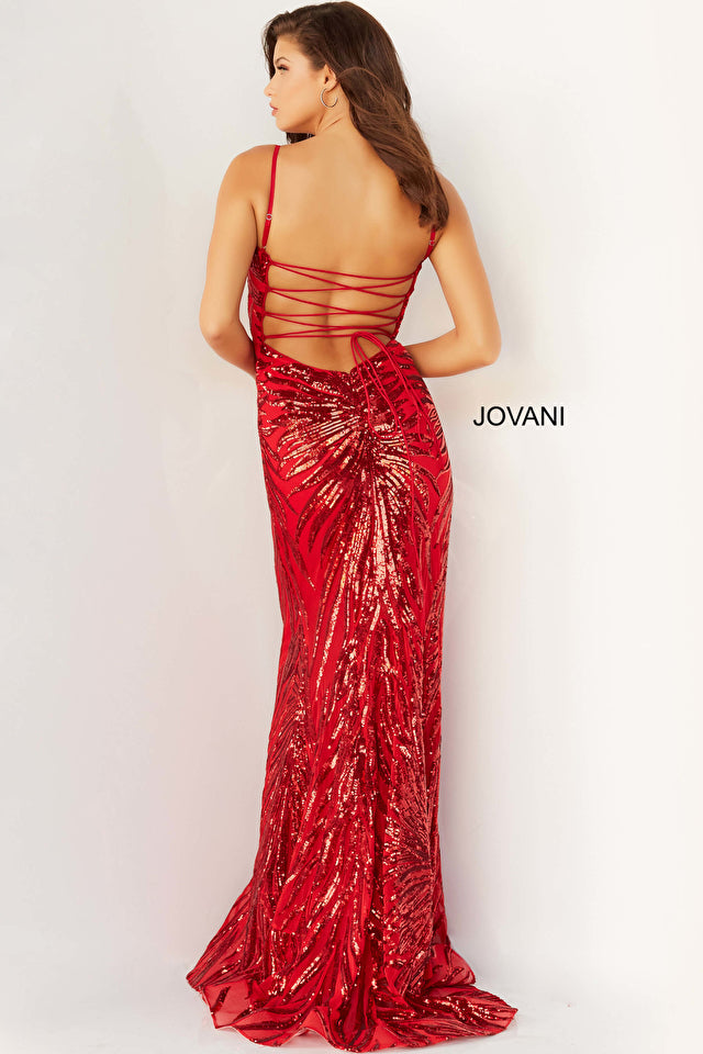 Jovani 08481 Embellished Tie Back Dress - Special Occasions/Curves