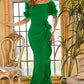 Jovani 09154 Off The Shoulder Feather Sleeve Long Gown - Special Occasion/Curves