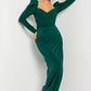 Jovani 09763 Long Sleeve Formal Fitted Evening Dress - Special Occasion/Curves