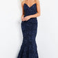 Jovani 09768 Fitted V-Neckline Mermaid Dress - Special Occasion/Curves