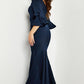 Jovani 09776 Long Sleeve Mermaid Evening Dress - Special Occasion/Curves