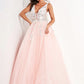 Jovani 11092 Tulle Floral Embroidered Party Ballgown - Special Occasion/Curves