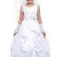 Flower Girl Rhinestone Studded Bodice Dress by Cinderella Couture - AS1190