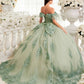 Floral Off The Shoulder Quinceanera Ball Gown By Ladivine 15701