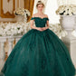 Off The Shoulder Floral Quinceanera Ball Gown By Ladivine 15702