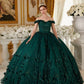 Off The Shoulder Floral Quinceanera Ball Gown By Ladivine 15704