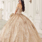 Glitter Off The Shoulder Gown by Cinderella Divine 15712 - Quinceanera