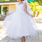 Boat Neckline Crystal Tulle Girl Party Dress by Cinderella Couture USA AS2019