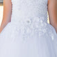 Boat Neckline Crystal Tulle Girl Party Dress by Cinderella Couture USA AS2019