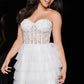 Jovani 22227 Bodice Corset Strapless Short Dress