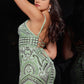 Jovani 22270 Multi V-Neck Beaded Short Dress