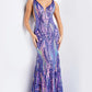 Jovani 22770 Sequin Fitted Plunging Neck Sheath Dress - Special Occasion/Curves