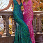 Jovani 22811 Sequin Embellished V-Neck Sheath Dress - Special Occasion/Curves