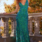 Jovani 22811 Sequin Embellished V-Neck Sheath Dress - Special Occasion/Curves