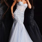 Jovani 22924 Strapless Mermaid Beaded Dress - Special Occasion