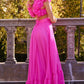 Jovani 23322 Pleated Maxi A-Line Chiffon Dress - Special Occasion