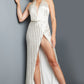 Jovani 23372 Embellished Sexy Halter Dress with Side Slit - Special Occasion