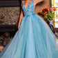 Jovani 23577 Floral Embroidered Bodice A-Line Gown - Special Occasion/Curves