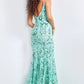 Jovani 23839 Sequin Embellished Backless Dress - Special Occasion