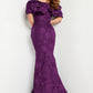 Jovani 23847 Floral Off The Shoulder Brocade Fitted Gown - Special Occasion/Curves