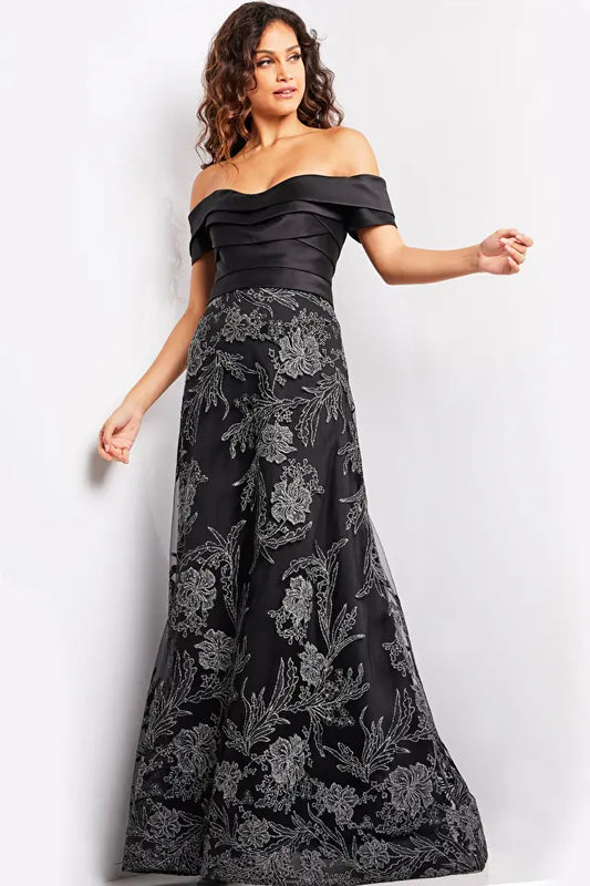 Jovani 26186 Off The Shoulder A-Line Dress - Special Occasion/Curves