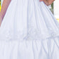 Illusion Top Satin Cap Sleeve Girl Communion Dress by Cinderella Couture USA AS2910