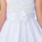 Illusion Top Satin Cap Sleeve Girl Communion Dress by Cinderella Couture USA AS2910