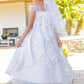 Embellished Satin Ribbon A-Line Girl Communion Dress by Cinderella Couture USA AS2912